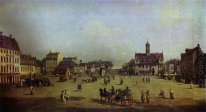 A Praça do Novo Mercado Em Dresden 1750