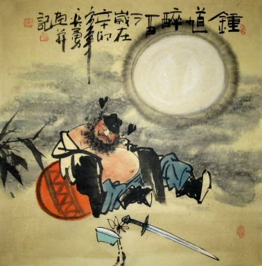 Zhong Kui - kinesisk målning
