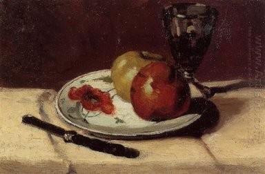 Mele Still Life And A Glass 1873