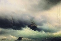 Navios em uma tempestade 1860