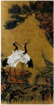 Crane - Pine - pintura china (Semi-manual)