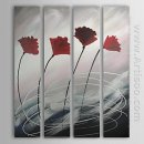 Hand-painted Oil Painting Abstract Oversized Tall - Set of 4