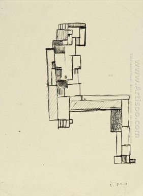 Femme nue avec main sur sa tête 1917