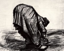 Peasant Woman framåtböjd Sett från baksidan 1885
