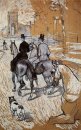 Cavaleiros que montam no Bois de Boulogne 1888
