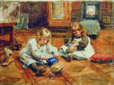 Enfants jouant dans l\'atelier