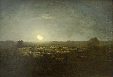 The Sheep Pen Moonlight 1873