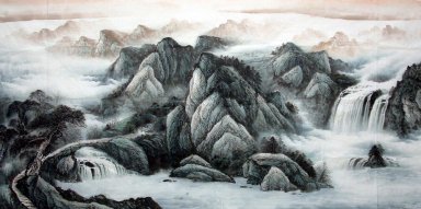 Waterfall - Pittura cinese