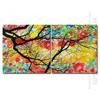 Hand-painted Oil Painting Floral - Set of 2