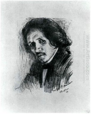 Portret van de Russische schilder Filipp Andreevich Maljawin