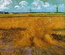 Wheatfield Dengan Sheaves 1888