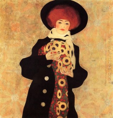kvinna med svart hatt 1909
