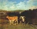 White Bull And Blond Heifer 1851