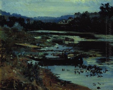 Landschaft mit Boot 1875