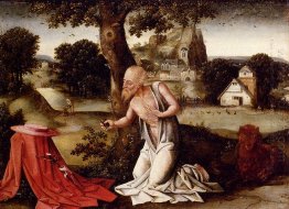Pemandangan Dengan Penitent Saint Jerome