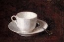 White Cup And Saucer 1864