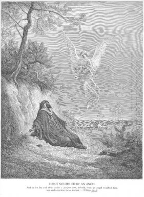Elie est nourri par un ange