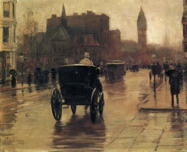 Columbus Avenue Дождливый день 1885