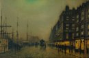 Liverpool Quay Par clair de lune 1887