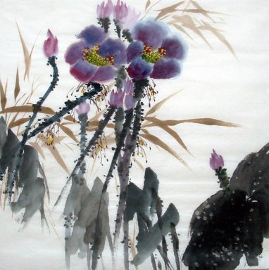 Vogels&Bloemen - Chinees schilderij