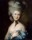 En kvinna i blå Porträtt av hertiginnan av Beaufort
