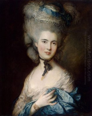 A Woman In Blue Portrait Of The Duchess Of Beaufort