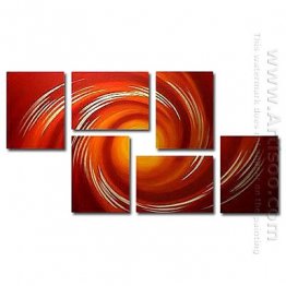 Pintados à mão pintura a óleo abstrata Oversized Wide - Conjunto