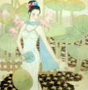 A senhora bonita, Lotus - pintura chinesa