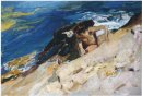La recherche de crabes dans les rochers Javea 1905