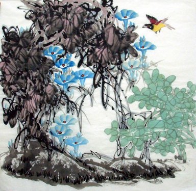 Vogels&Bloemen - Chinees schilderij