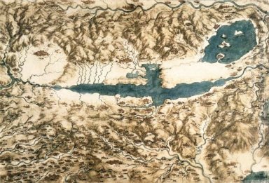 Mappa della Toscana e la Val di Chiana