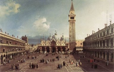 Piazza San Marco con la basilica 1730