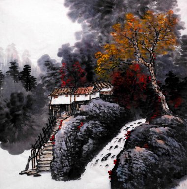 Hus - kinesisk målning