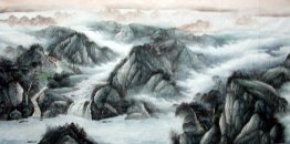 Gunung Dan Air - Lukisan Cina