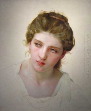 Kopf-Studie der weiblichen Gesicht Blondes 1898