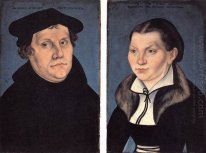 Díptico con los retratos de Martin Luther y su esposa 1529