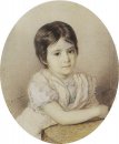 Portret van Maria Kikina Als een kind