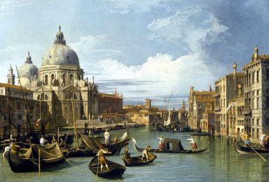 Canal Grande und die Kirche der salute 1730