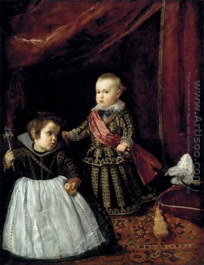 Du-Prince Baltasar Carlos avec un nain 1631