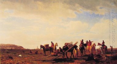 índios viajando perto de Fort Laramie 1861