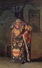 Budista Lama em um monastério em um feriado Pemionchi Sikkim 187