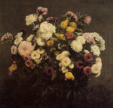 Gros bouquet de Crysanthemums 1873