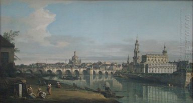 Вид Дрездена с правого берега Эльбы с Августом Br