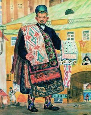 Tappeto Venditore Tatar 1920