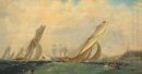 Frigate On A Sea 1838