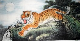 Tiger - kinesisk målning
