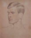 Retrato de K B Kustodiev 1921
