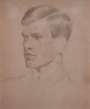 Portrait Of K B Kustodiev 1921