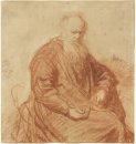 Sitzender alter Mann 1630