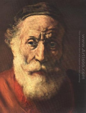 Retrato de un viejo hombre en rojo (detalle -1) 1652-1654